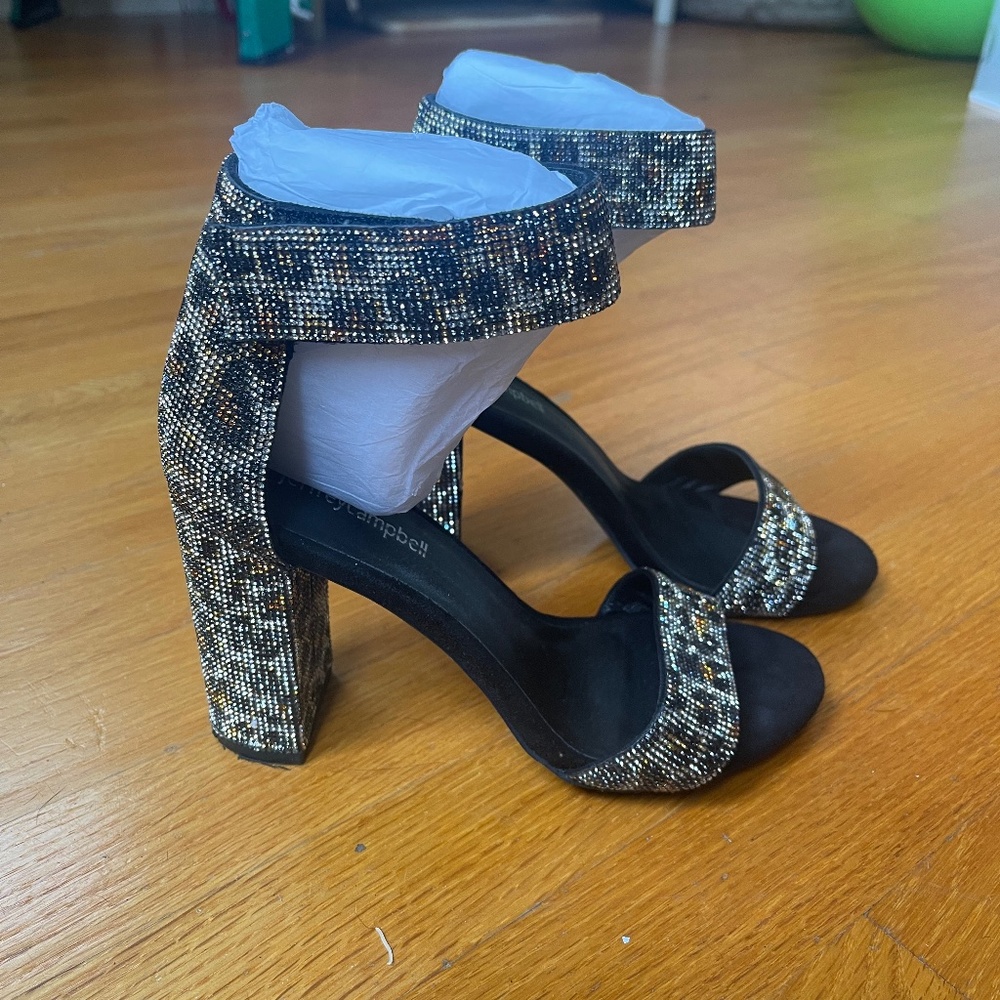 Jeffrey Campbell Animal Print Rhinestone Heels